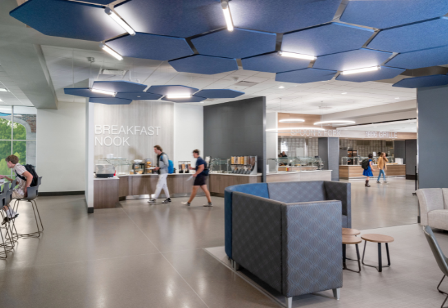 Stoncrete EFX Flooring In A University Cafeteria