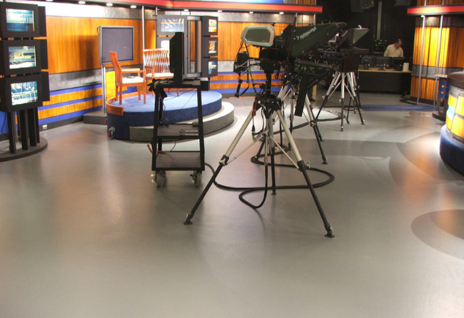 Stonlux Flooring In A News Studio