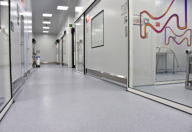 Pharmaceutical Restoration Project With Smooth Finish Flooring
