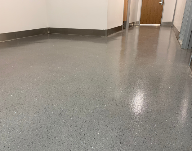 Stoncrete Epoxy Flooring In A Corridor