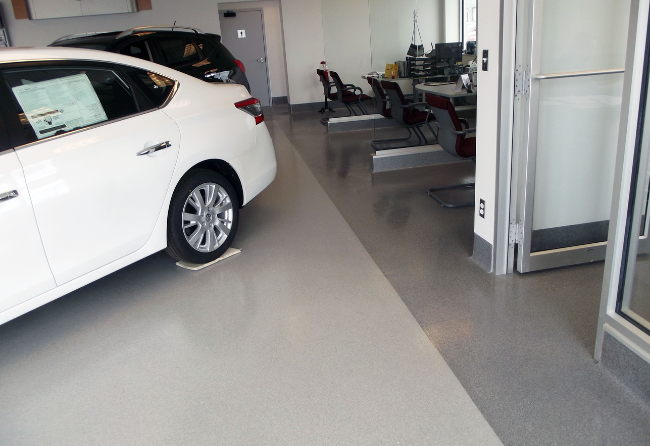 Auto Dealership Showrooms With Stonshield HRI Flooring