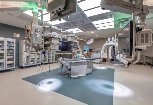 Trauma Center Hospital With Resilient Stonhard Flooring