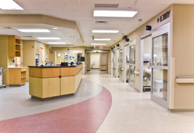 Stonres RTZ Flooring In A Hospital Wing