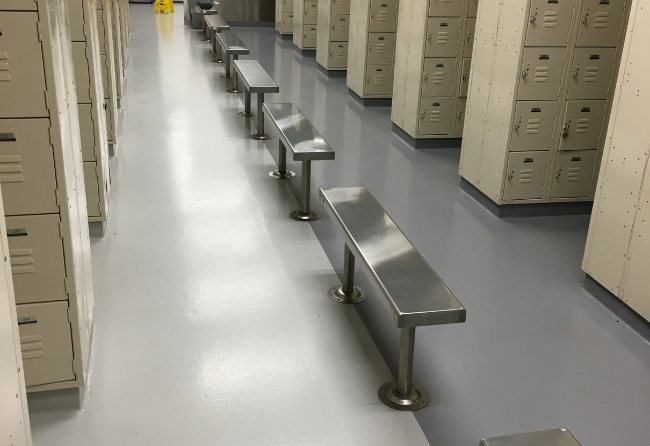 Locker Rooms Clean And Dirty Side Pharmaceutical Stonclad GS Flooring