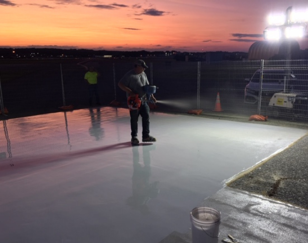 Stongard Being Installed For Apron Of Aircraft Hangar