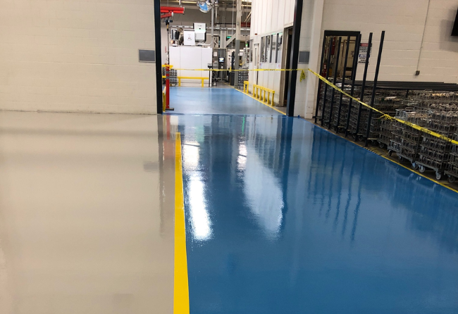 Traffic Aisle In Automotive Plant With Stonclad GS Flooring
