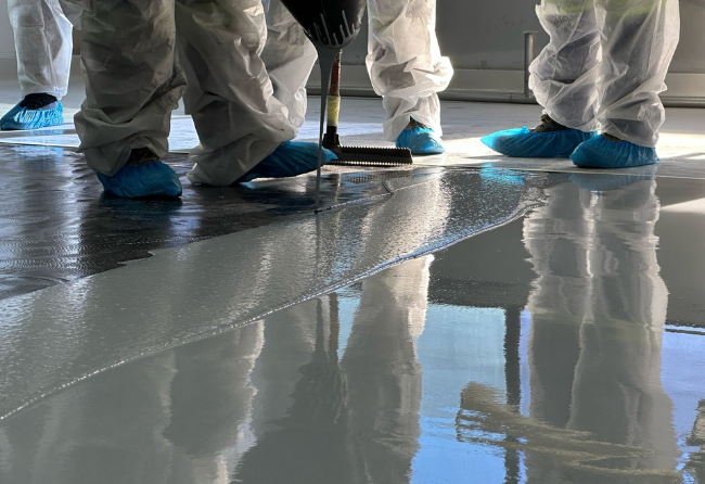 Granulation Room With Stonlux ESD Flooring Installation