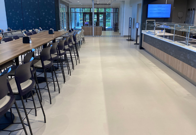 Servery In A Hospital Cafeteria With Smooth Flooring