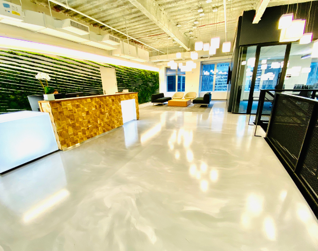 Corridor Workplace With Smooth Flooring