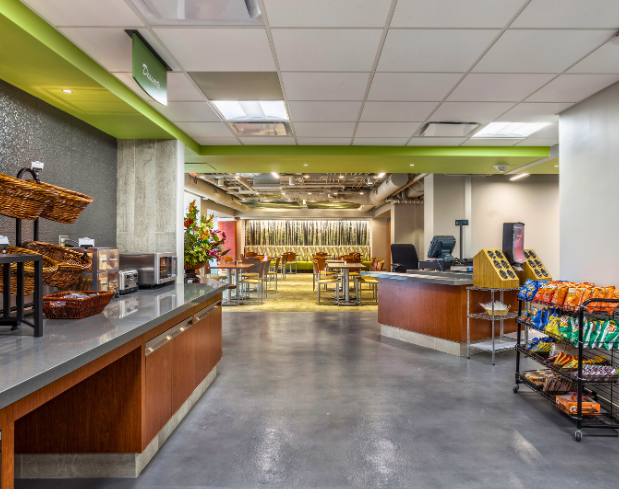 Hospital Cafeteria With Polished Floors